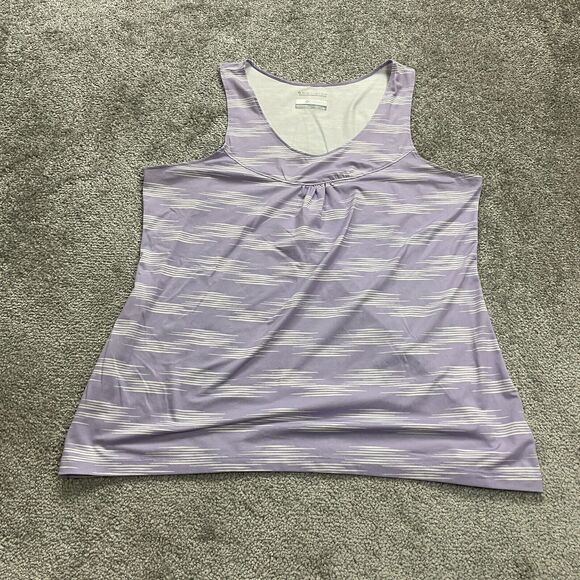 Columbia Omni Wick Active Tank Top Women Large Purple Scoop Neck Athletic Casual - Picture 1 of 9